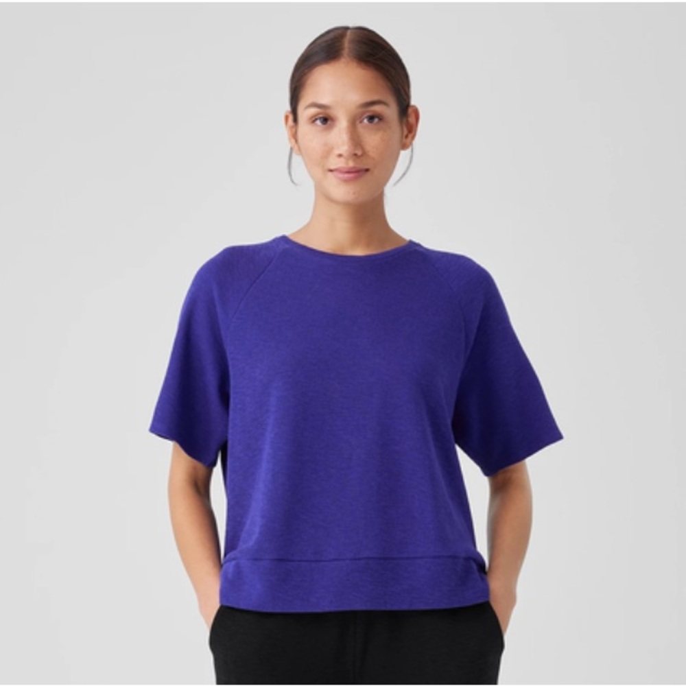 Frank & Eileen Purple Short-Sleeve Sweatshirt Top